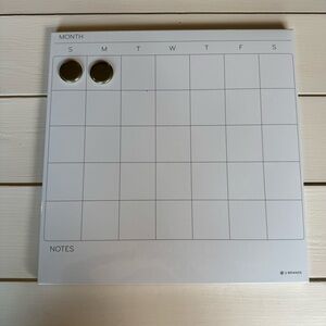 White Magnetic Dry Erase Calendar Board 14”x14”